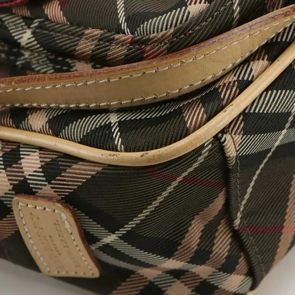 Authenticated Burberry Blue Label Nova Check Nylon Canvas & Leather Purse